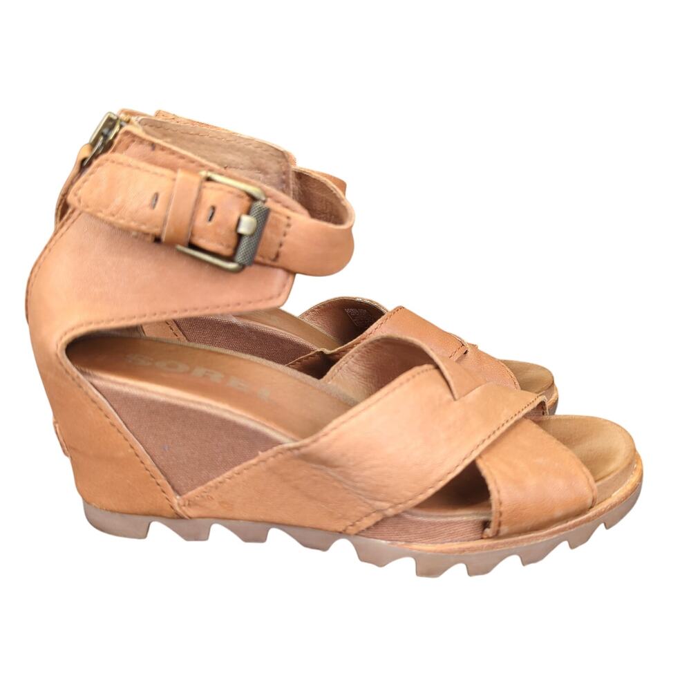 Sorel Light Brown Wedge Sandals